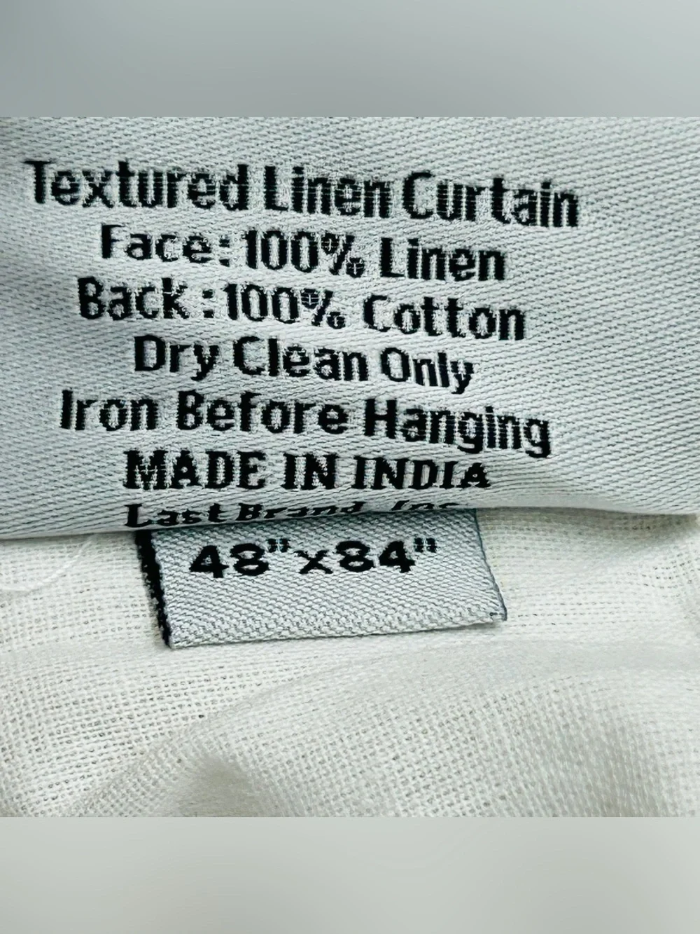 QUINCE Set Of 2 48x84 Heavyweight European Linen Curtains Cloud 9218